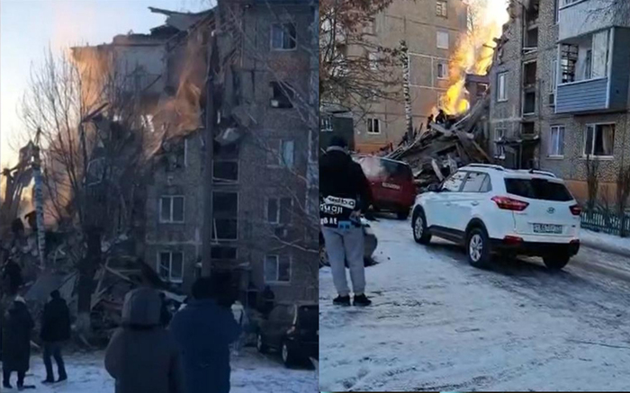 Подъезд жилого дома обрушился в городе Ефремов Тульской области