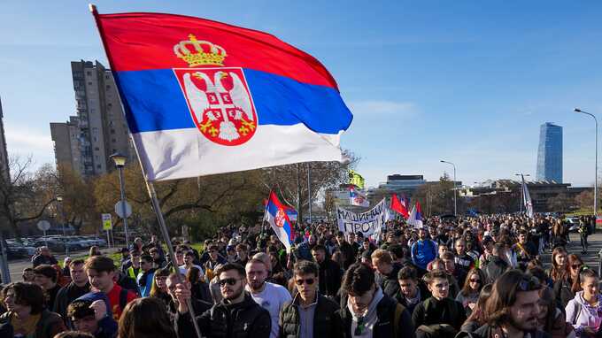 Студенты и преподаватели по всей Сербии вновь вышли на акции протеста