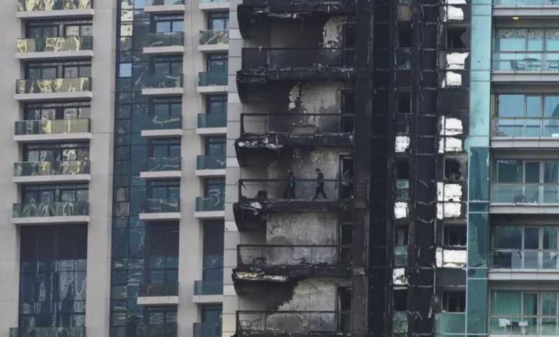 В одном из самых высоких небоскрёбов Дубая произошёл пожар